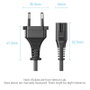 Vention Cable de alimentación forma 8 ZCLBAC CEE7/16 macho a C7 hembra 1.8m